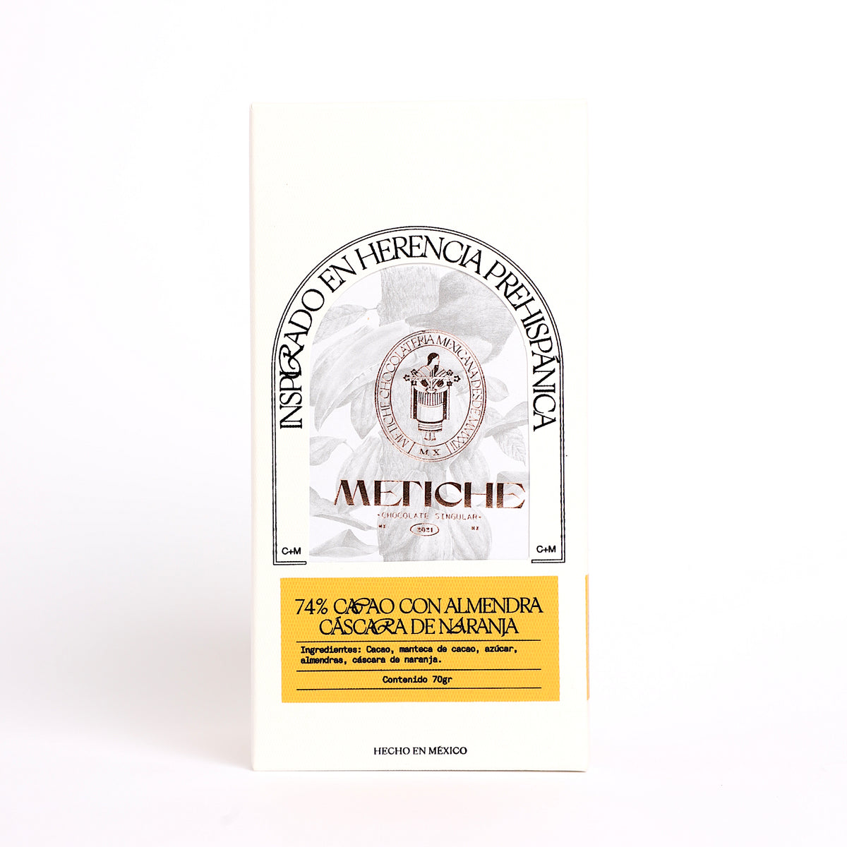 74% cacao con almendras & cáscara de naranja